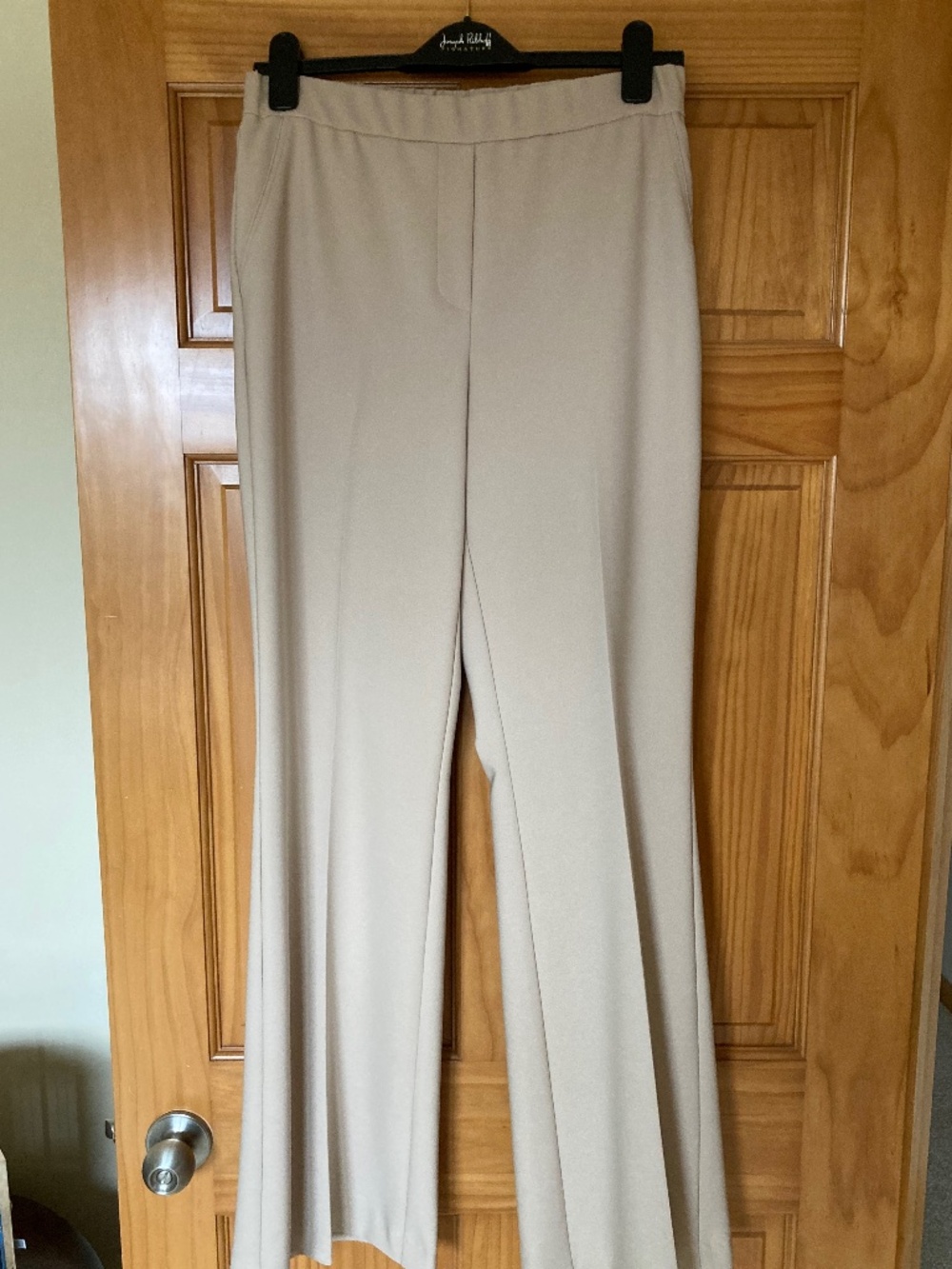 Joseph Ribkoff Mid-rise flare light tan pant